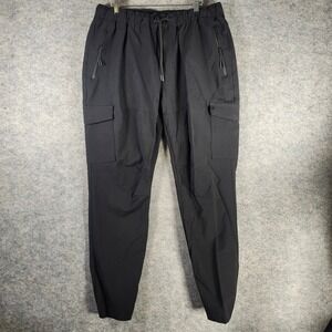 Fried Denim Cargo Jogger Pants Black Men XL Gorpcore Tactical Utility Stretch